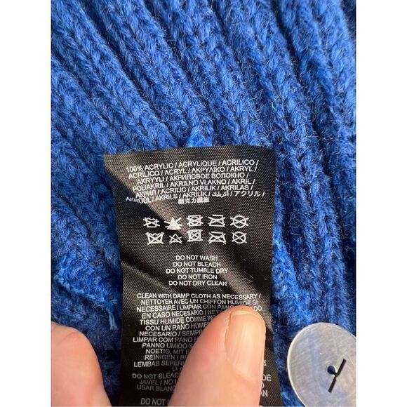 NWT Hurley Royal Blue Knit Stretchy Winter Beanie Style Hat - Picture 5 of 5